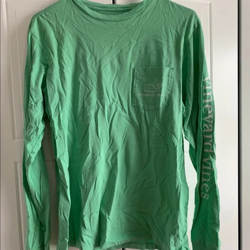 Vineyard Vines long sleeve mint green t size small